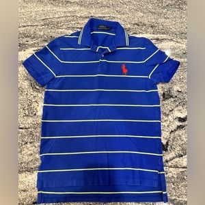 Polo Ralph Lauren Mens S Blue Green Stripe Polo Shirt Big Pony